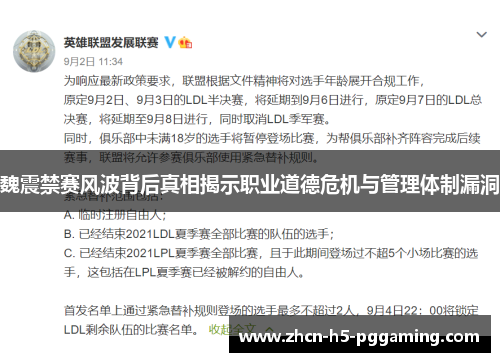 魏震禁赛风波背后真相揭示职业道德危机与管理体制漏洞 魏震禁赛风波背后真相揭示职业道德危机与管理体制漏洞